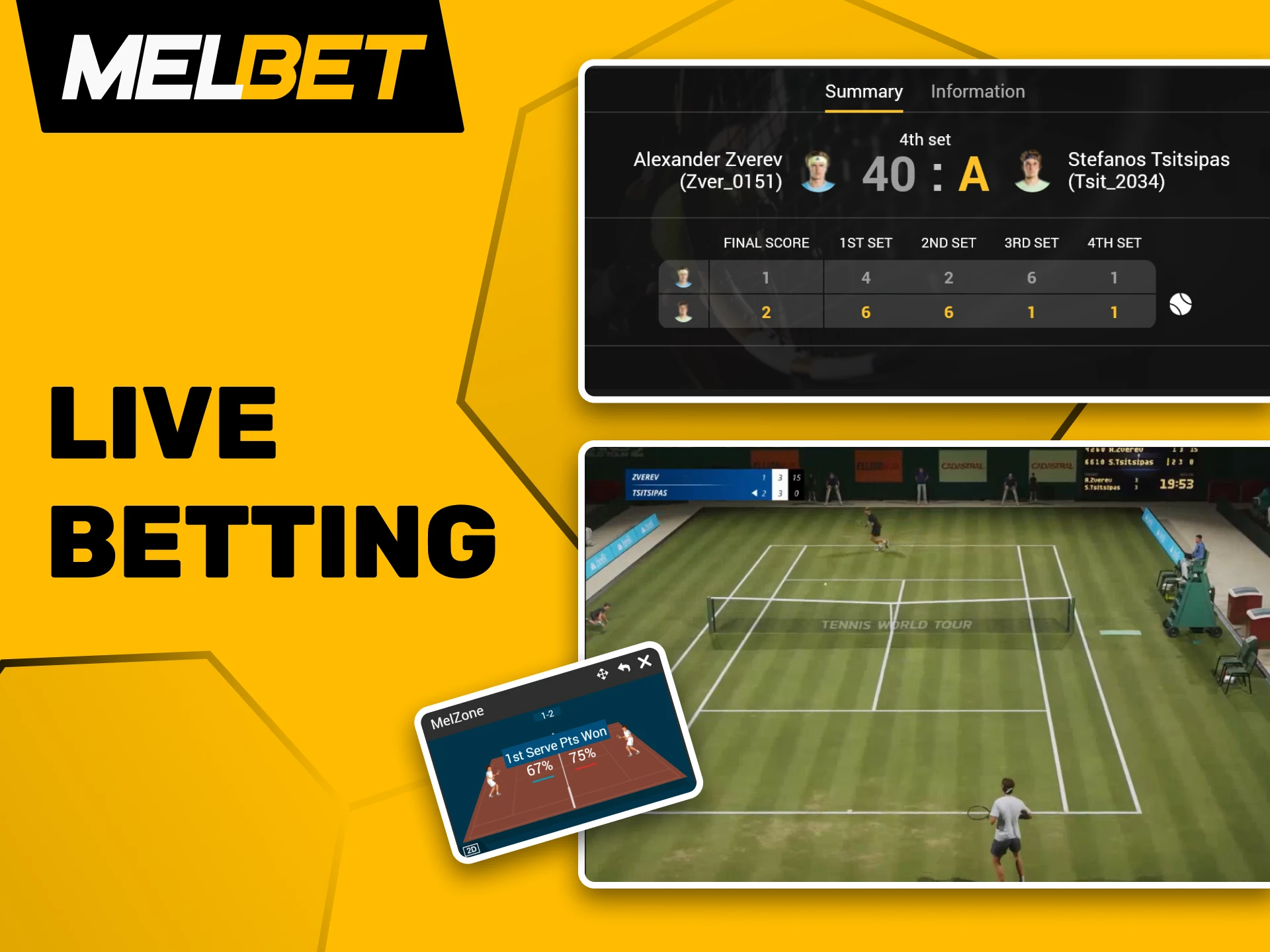 Place bets on ongoing sports events in real-time with Melbet live betting.