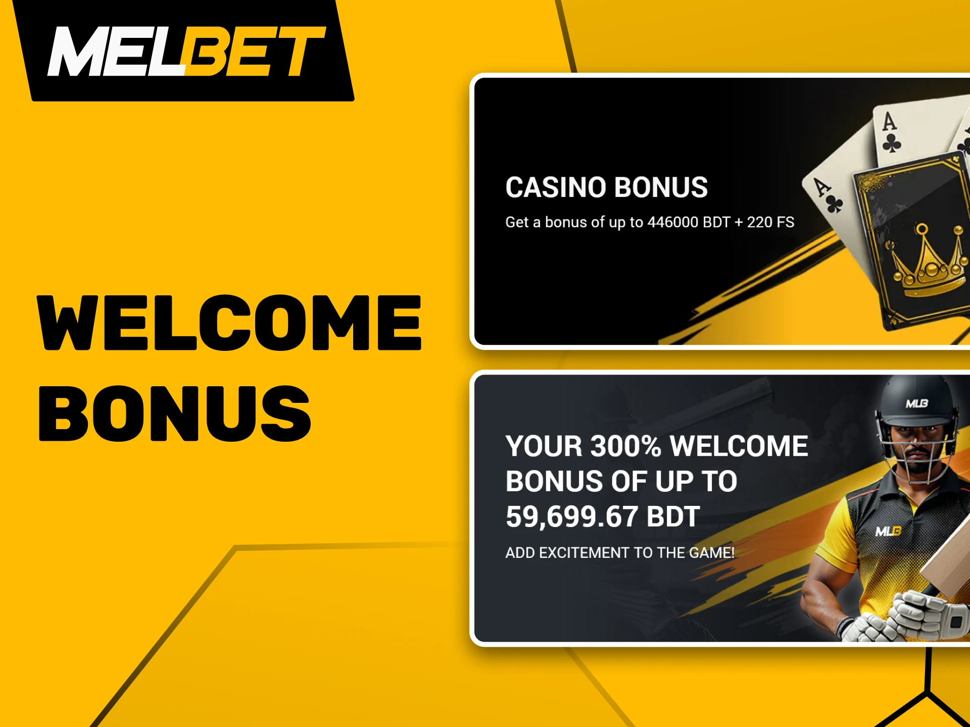 Take full advantage of the welcome offer from Melbet.