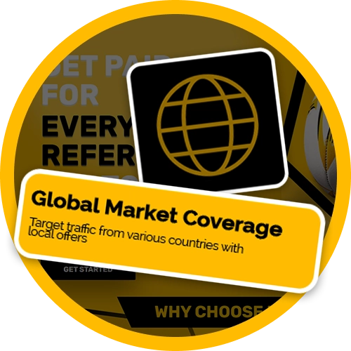 Melbet's affiliate program covers the global market.