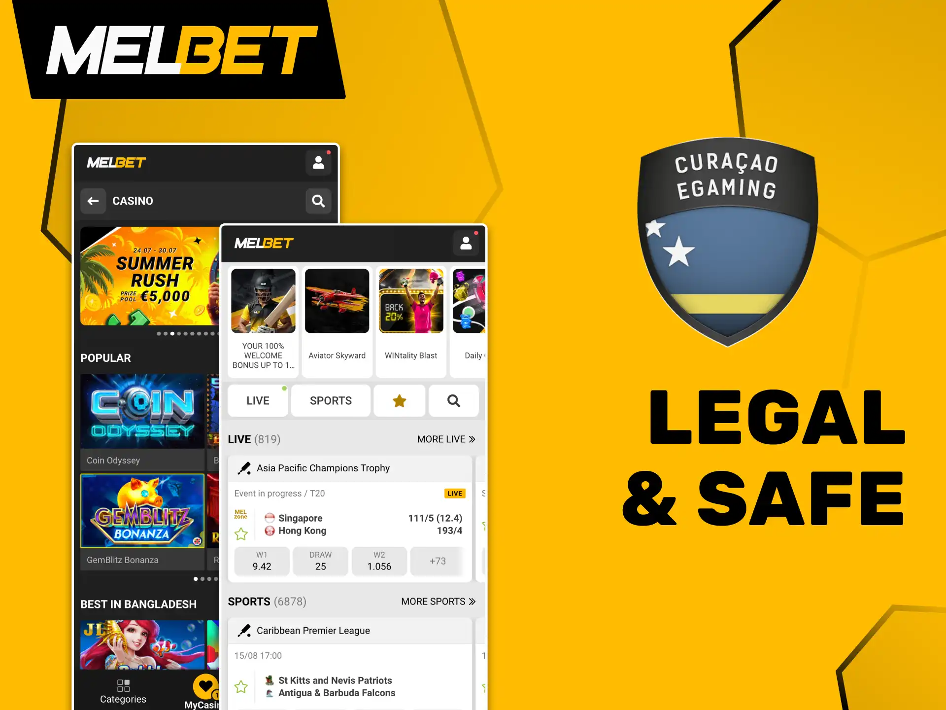 Melbet operates under a Curaçao license and uses encrypted connections for all transactions.