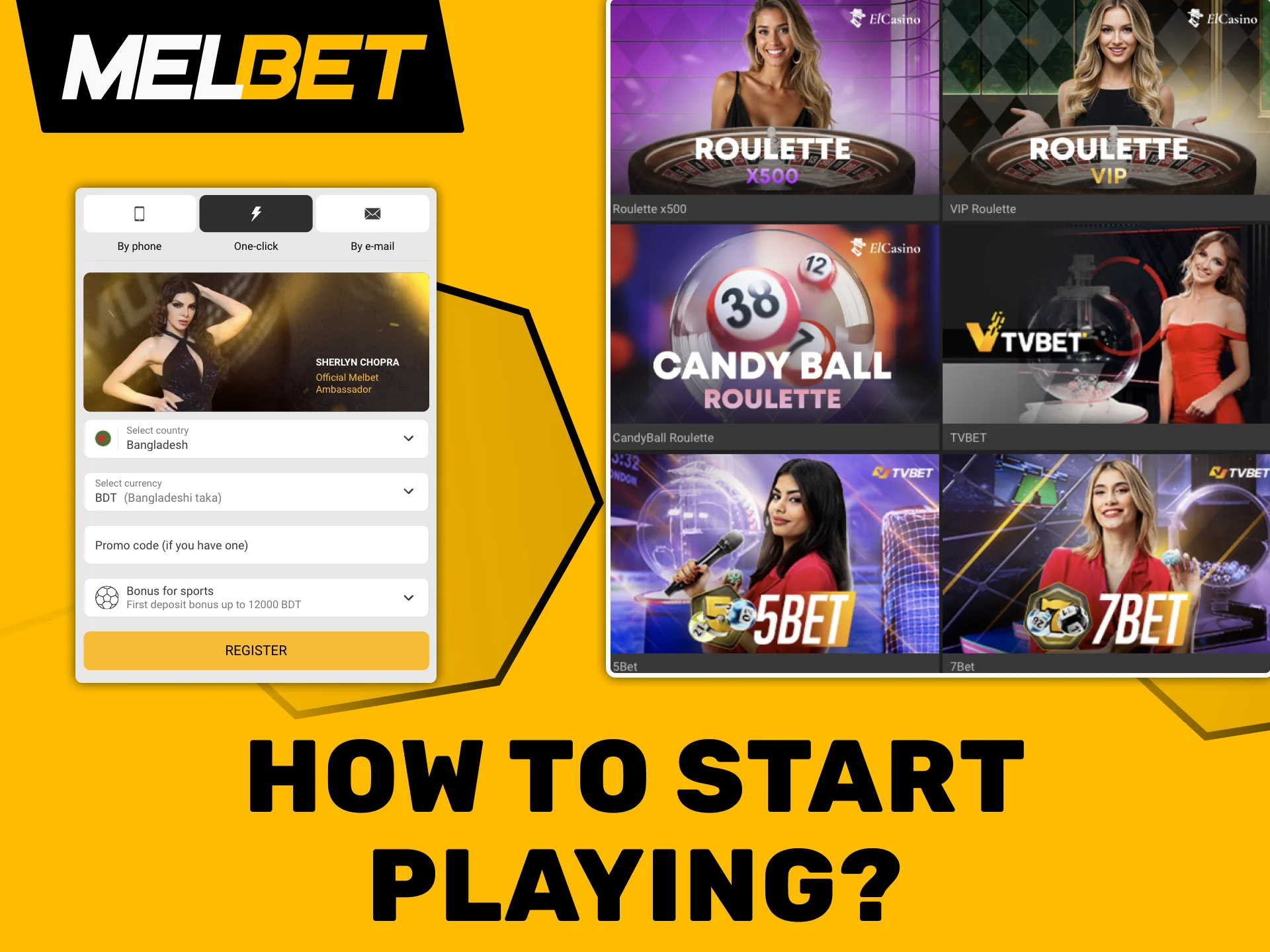 You can't even imagine how easy it is to start playing TV Games on the official Melbet casino website.