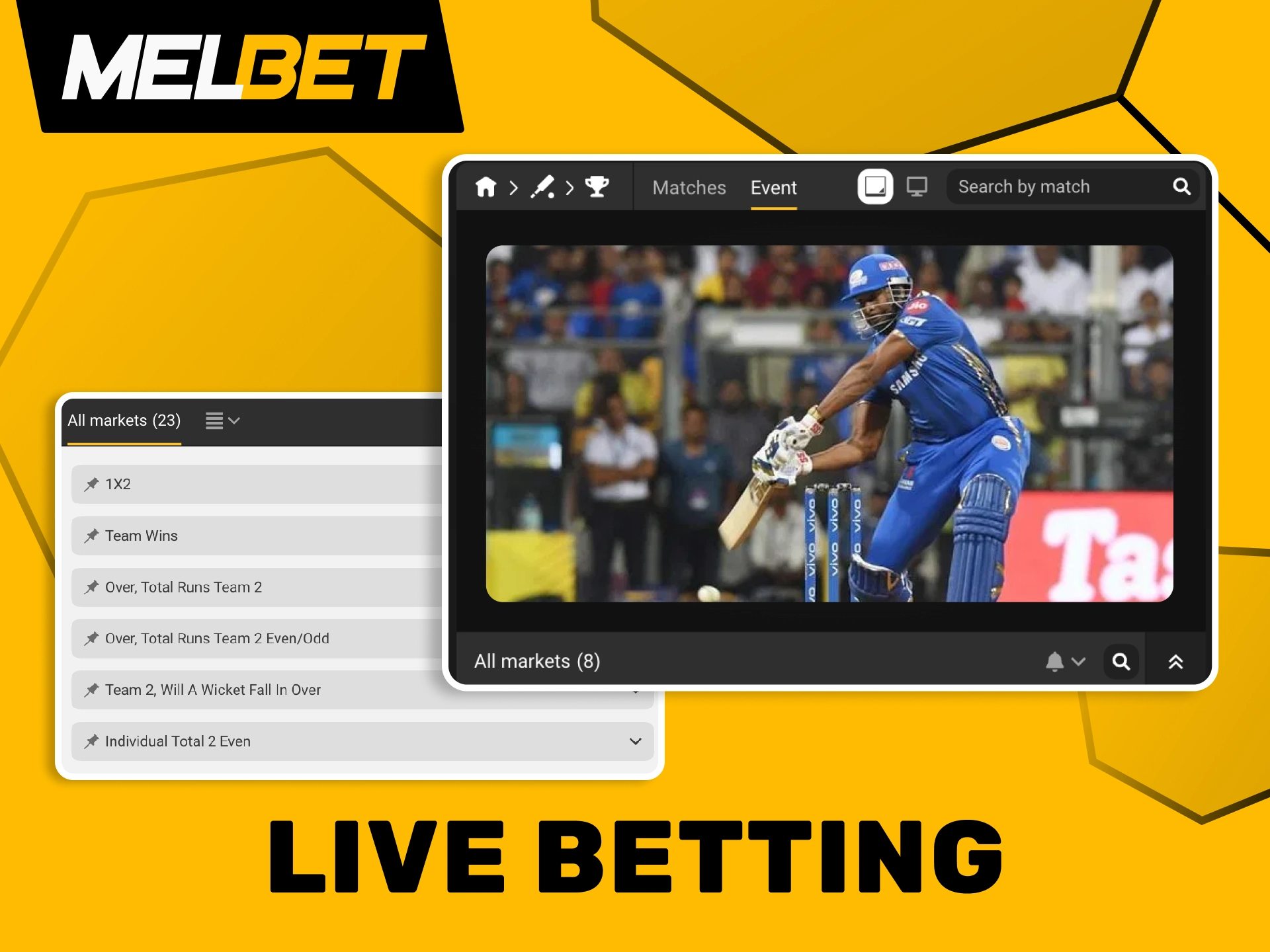 Start live betting on IPL with Melbet and take advantage of real time market opportunities.